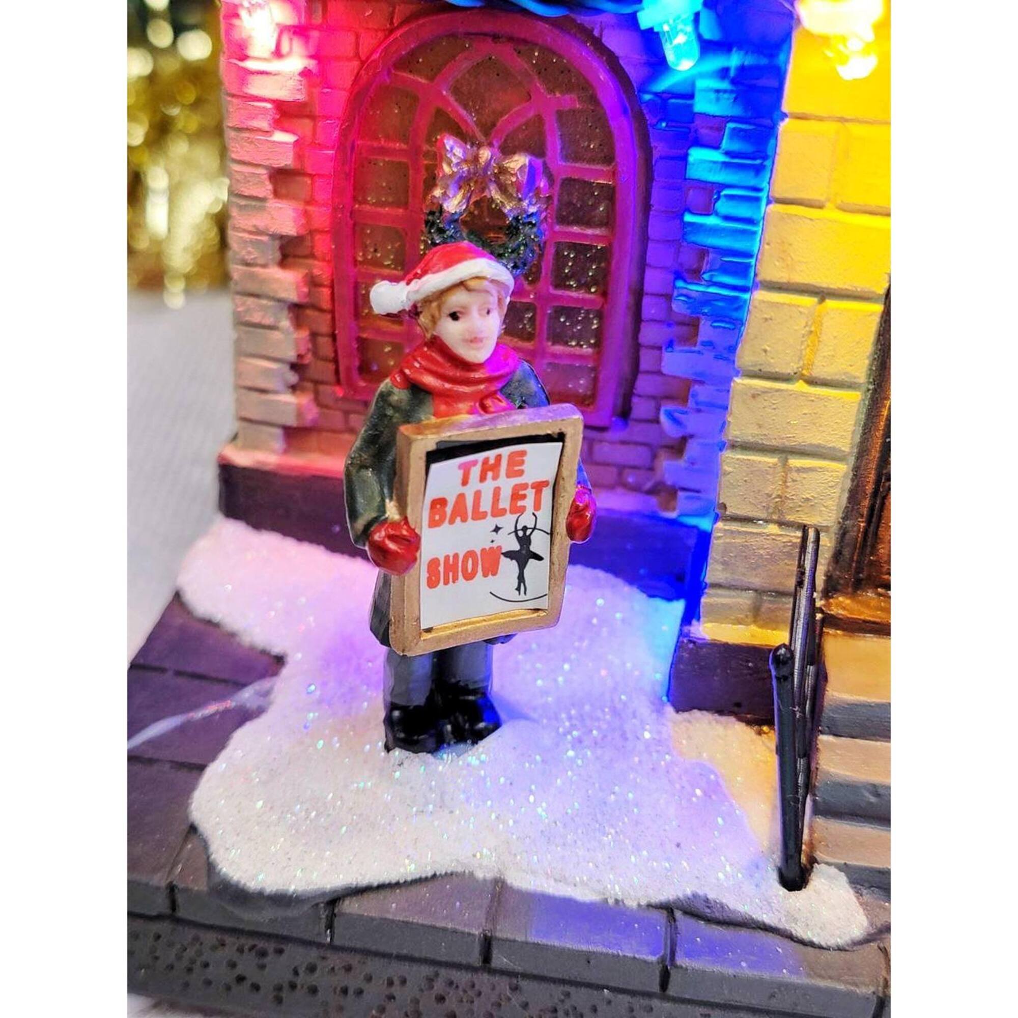 Wizardi 19.75" Christmas Village Theatre Decoration